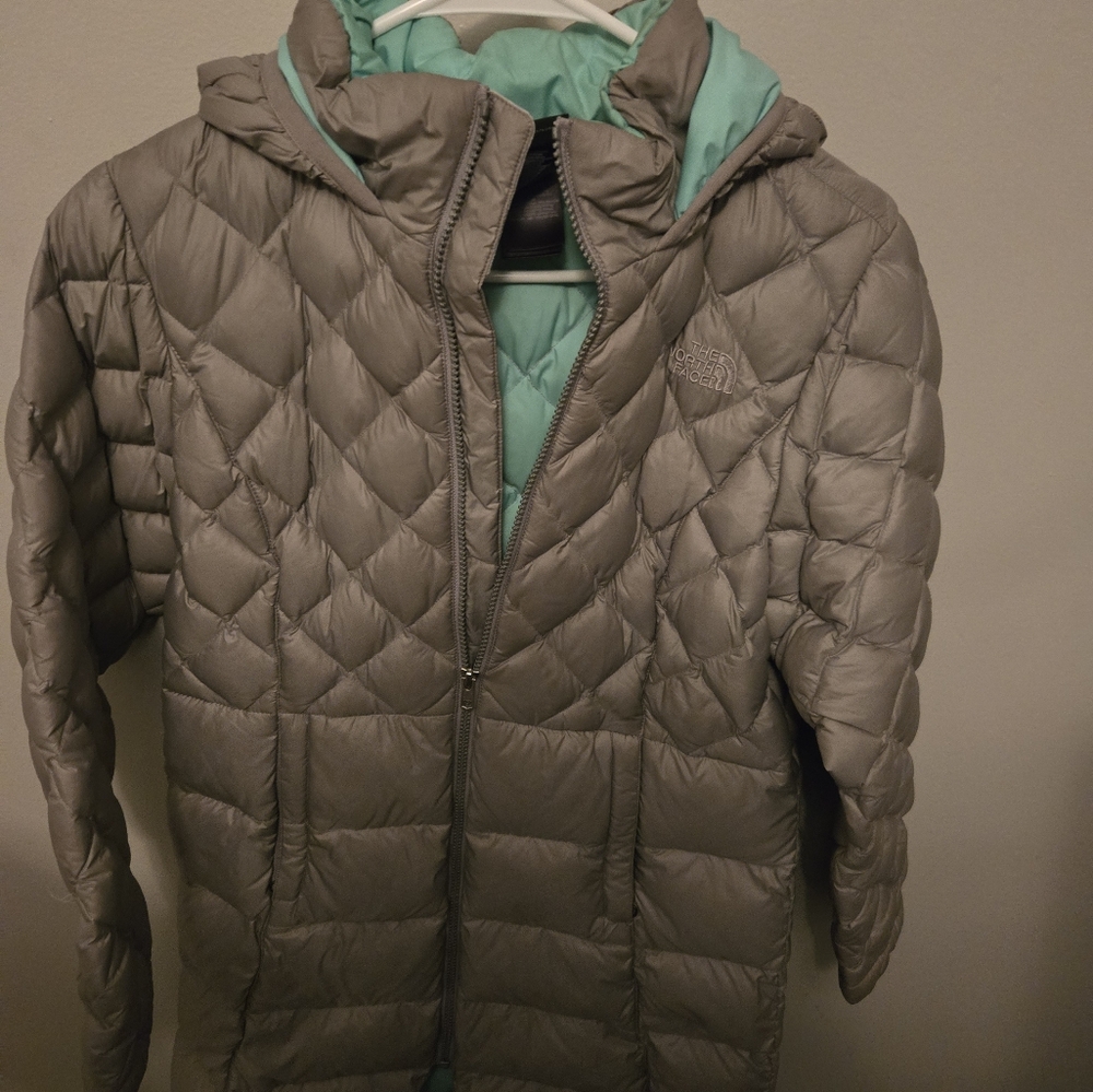 Girls North Face parka jacket